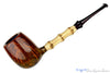 Blue Room Briars is proud to present this Nate King Pipe 442 Smooth Billiard with Bamboo and Brindle
