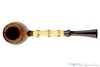 Blue Room Briars is proud to present this Nate King Pipe 442 Smooth Billiard with Bamboo and Brindle