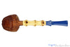 Blue Room Briars is proud to present this Nate King Pipe 436 Tan Blast Sphinx with Bamboo and Bakelite