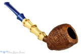 Blue Room Briars is proud to present this Nate King Pipe 436 Tan Blast Sphinx with Bamboo and Bakelite
