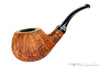 Blue Room Briars is proud to present this Steve Morrisette Pipe 1/2 Bent Tan Blast Tomato with Mother of Pearl Inlay