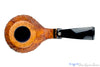 Blue Room Briars is proud to present this Steve Morrisette Pipe 1/2 Bent Tan Blast Tomato with Mother of Pearl Inlay