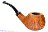 Blue Room Briars is proud to present this Steve Morrisette Pipe 1/2 Bent Tan Blast Tomato with Mother of Pearl Inlay