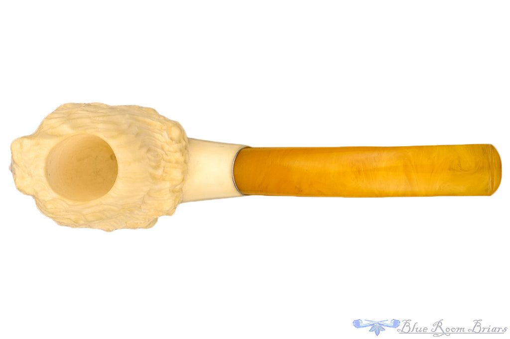 Blue Room Briars is proud to present this Meerschaum 1/2 Bent Figural with Bakelite Stem UNSMOKED Estate Pipe