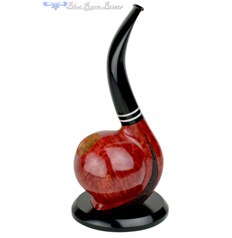 Alexa Pipe by Dragomir Aleksic Olive Wood Carved Horn