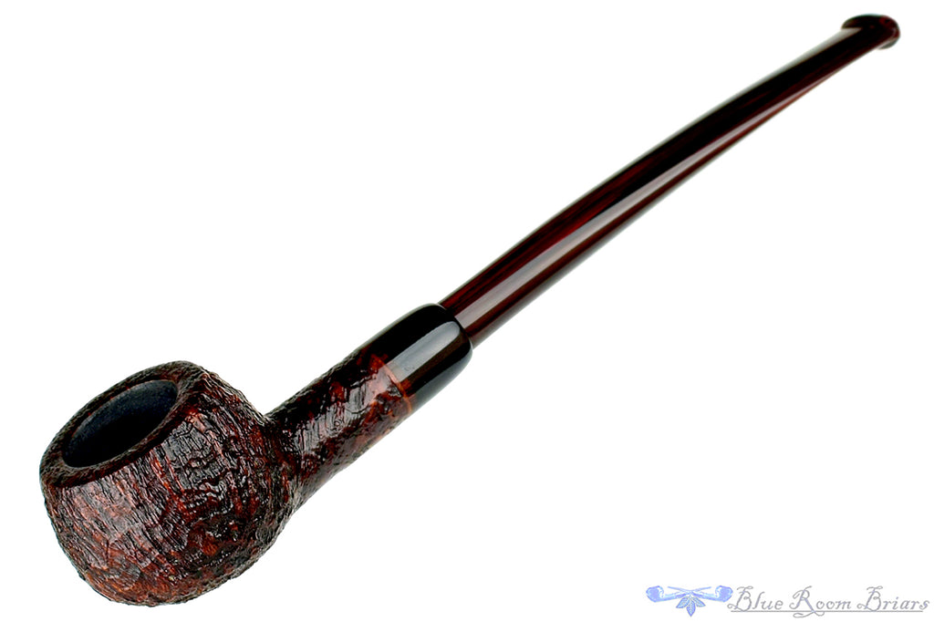 Blue Room Briars is proud to present this Joe Hinkle Pipe Sandblast Prince with Buffalo Horn Ferrule and Brindle