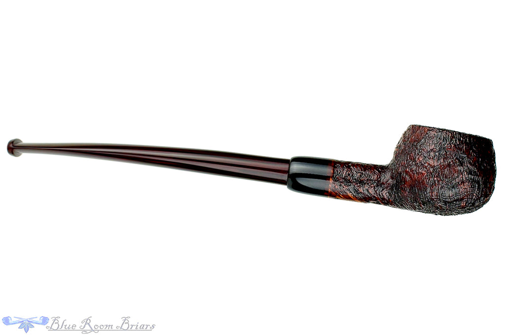 Blue Room Briars is proud to present this Joe Hinkle Pipe Sandblast Prince with Buffalo Horn Ferrule and Brindle