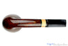 Blue Room Briars is proud to present this Thomas James Pipe Half Saddle Dublin with French Boxwood and Briar Stand