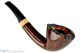 Blue Room Briars is proud to present this Thomas James Pipe Half Saddle Dublin with French Boxwood and Briar Stand