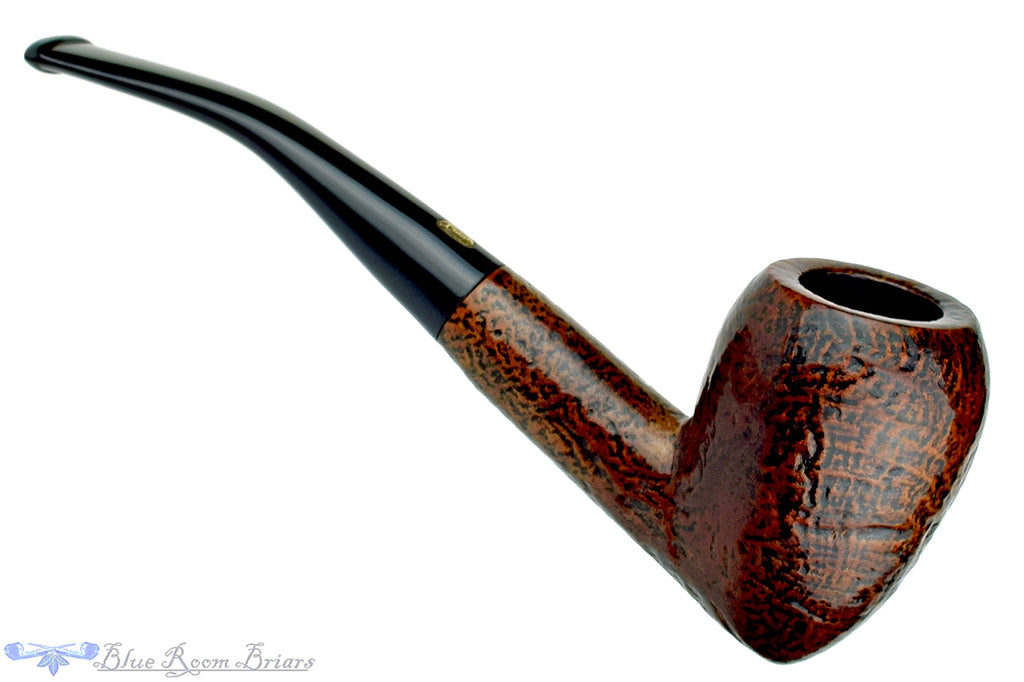 Blue Room Briars is proud to present this Jobey Filtersan 355 1/2 Bent Sandblast Acorn (6mm Filter) Estate Pipe
