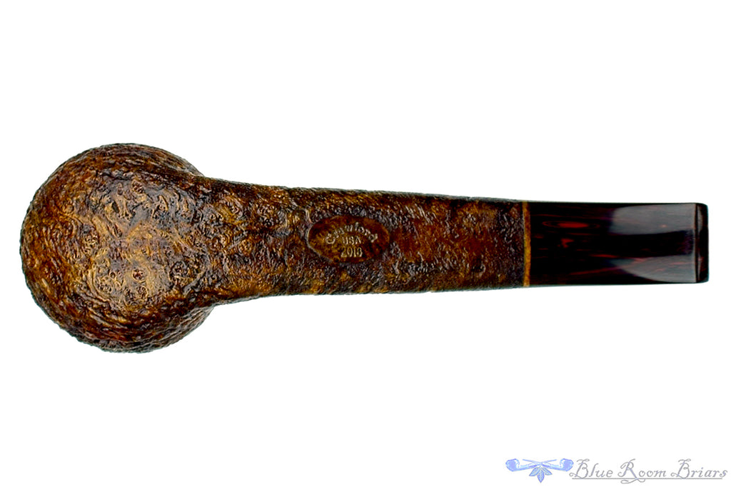 Blue Room Briars is proud to present this Jerry Crawford Pipe Ring Blast Hawkbill with Brindle