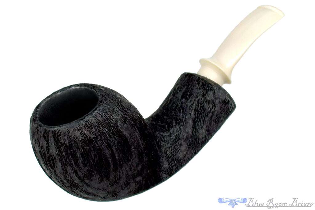 Blue Room Briars is proud to present this Benjamin Westerheide Pipe 1/4 Bent Reverse Calabash Driftwood Egg with Teardrop Shank and Military Mount