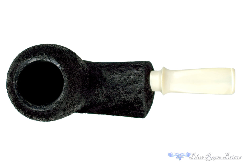 Blue Room Briars is proud to present this Benjamin Westerheide Pipe 1/4 Bent Reverse Calabash Driftwood Egg with Teardrop Shank and Military Mount