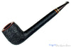Blue Room Briars is proud to present this Jerry Crawford Pipe Black Blast Canadian with Ox Horn and Brindle