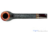 Blue Room Briars is proud to present this Jerry Crawford Pipe Black Blast Canadian with Ox Horn and Brindle