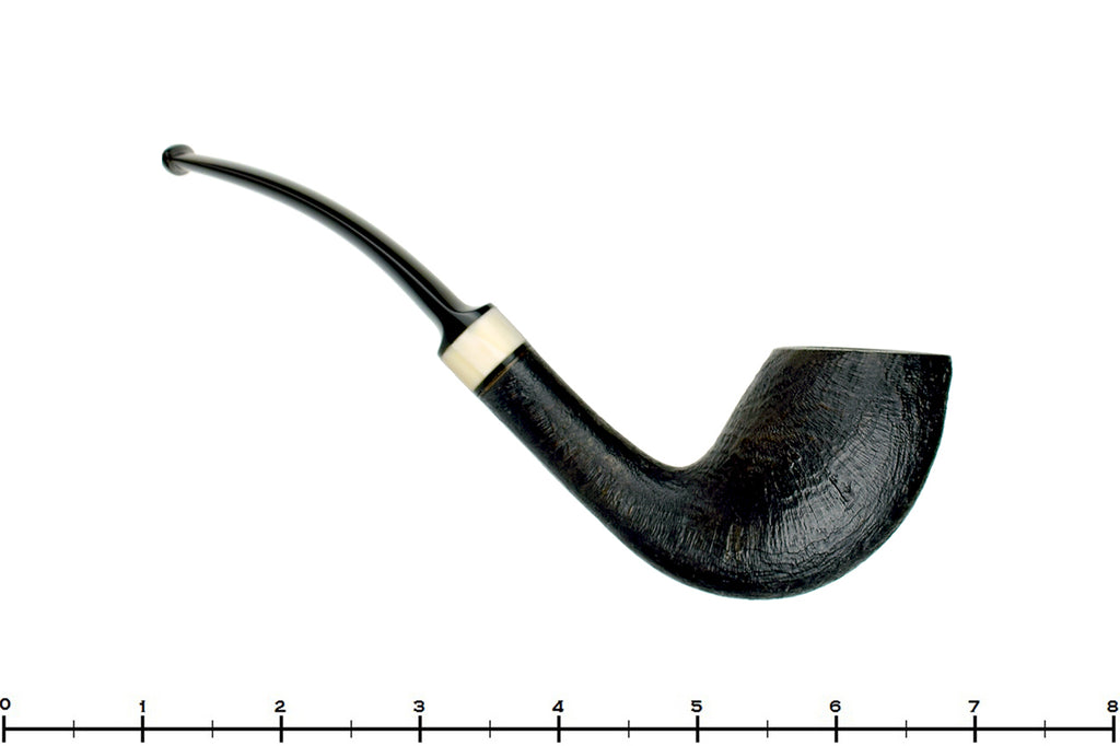 Blue Room Briars is proud to present this Charl Goussard Pipe Bent Sandblast Egg with Horn