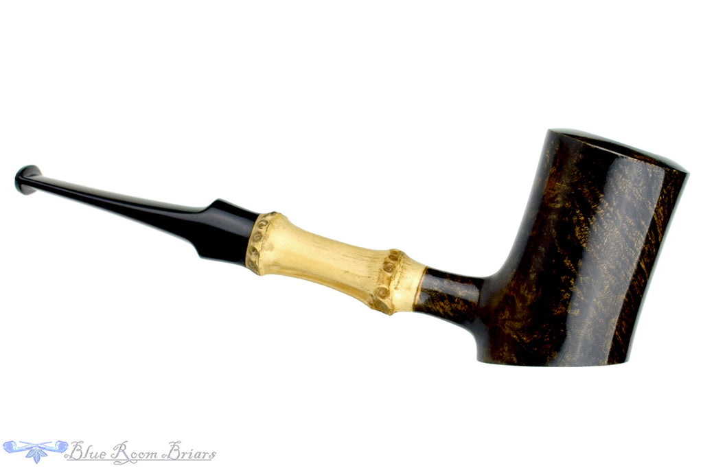 Blue Room Briars is proud to present this George Boyadjiev Pipe 119 B Grade Poker Sitter with Bamboo