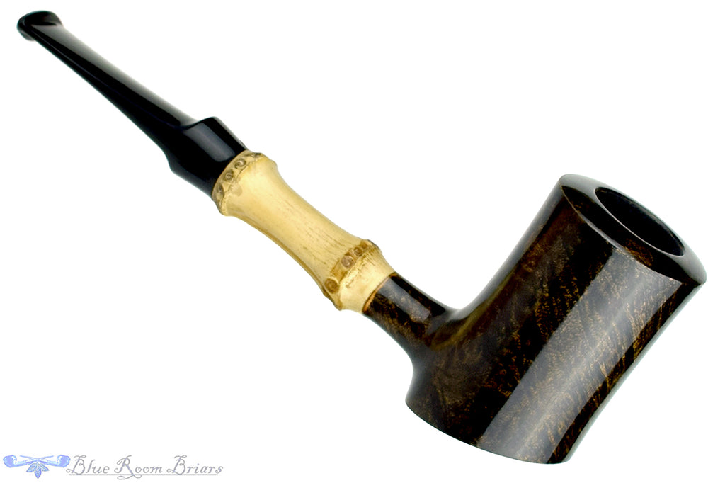 Blue Room Briars is proud to present this George Boyadjiev Pipe 119 B Grade Poker Sitter with Bamboo