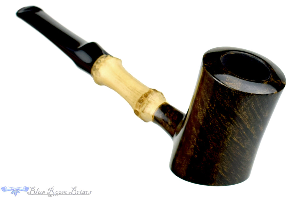 Blue Room Briars is proud to present this George Boyadjiev Pipe 119 B Grade Poker Sitter with Bamboo