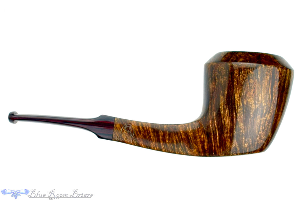 Blue Room Briars is proud to present this Steve Morrisette Pipe Square Shank Rhodesian with Brindle