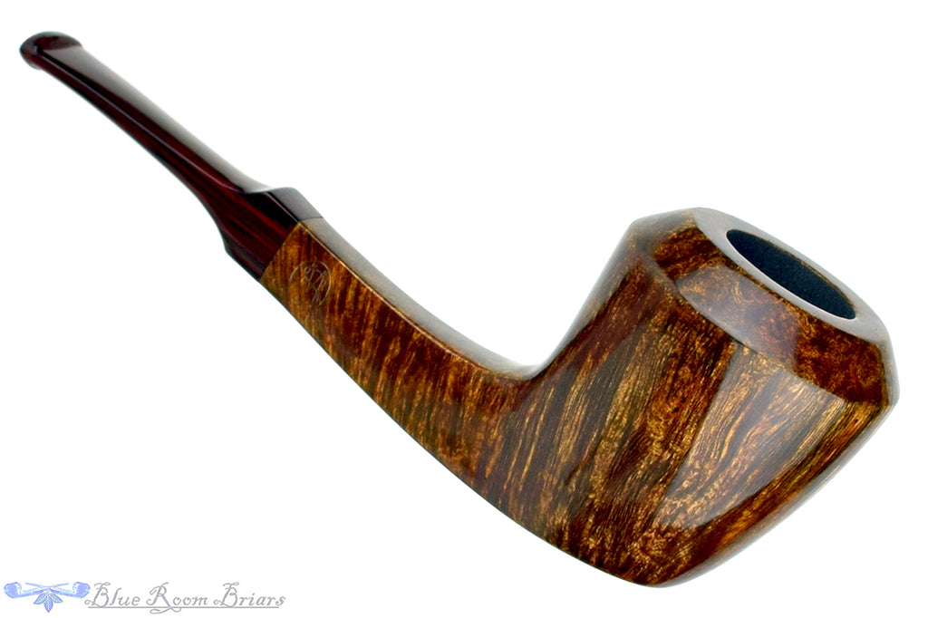 Blue Room Briars is proud to present this Steve Morrisette Pipe Square Shank Rhodesian with Brindle