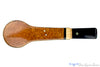 Blue Room Briars is proud to present this Steve Morrisette Pipe Panel Shank Billiard Sitter with Tiger Maple and Mother of Pearl