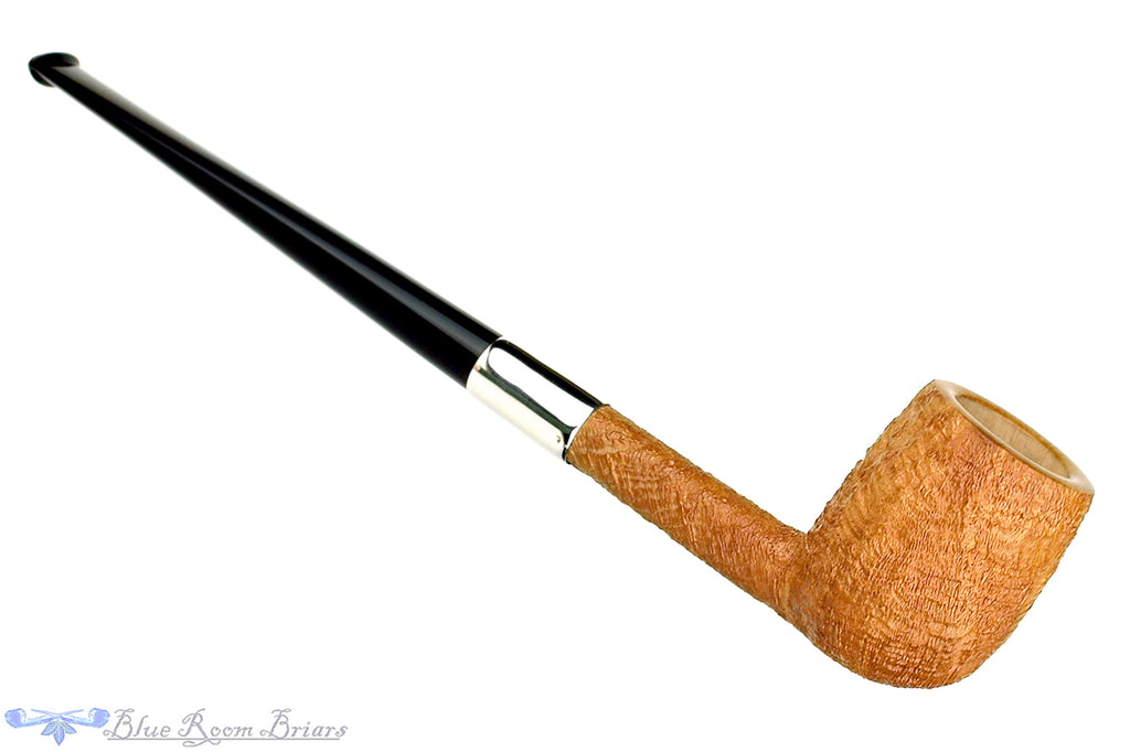 Blue Room Briars is proud to present this Jesse Jones Pipe Tan Blast Bing Billiard with Wide Silver Band