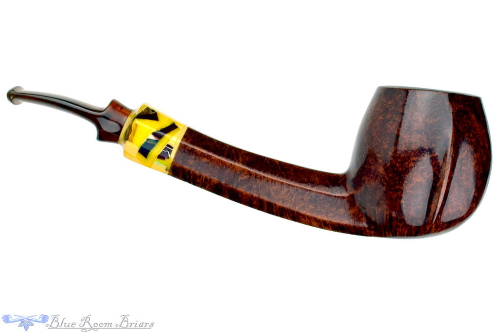 Blue Room Briars is proud to present this Poul Winslow 1/4 Bent Octagonal Shank Apple with Acrylic estate Pipe