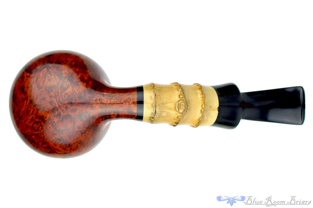 Blue Room Briars is proud to present this Sergey Cherepanov Pipe 1/2 Bent Bamboo Apple