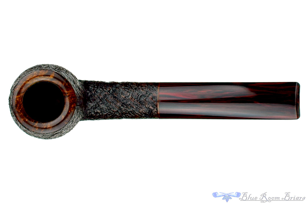 Blue Room Briars is proud to present this Jesse Jones Pipe 3219 Bent Sandblast Brandy with Brindle