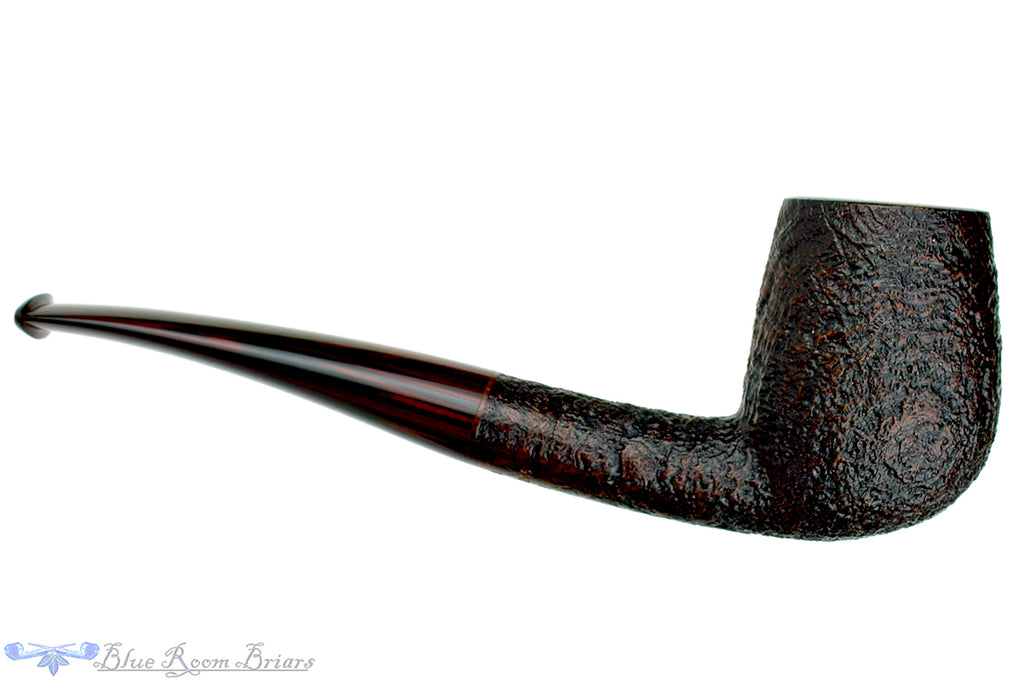 Blue Room Briars is proud to present this Jesse Jones Pipe 3219 Bent Sandblast Brandy with Brindle