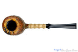 Blue Room Briars is Proud to Present this Nate King Pipe 518 High Contrast Sandblast Standing Pear with Bamboo and Plateau