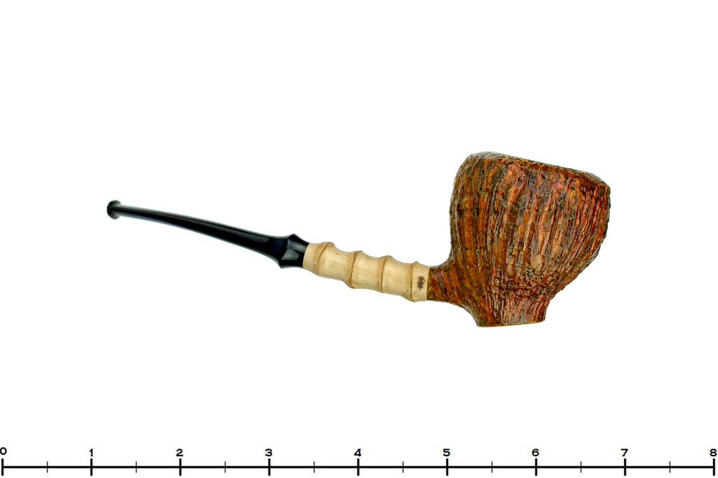 Blue Room Briars is Proud to Present this Nate King Pipe 518 High Contrast Sandblast Standing Pear with Bamboo and Plateau