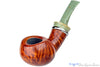 Nate King Pipe 516 High Contrast Racing Tomato with Titanium Ring