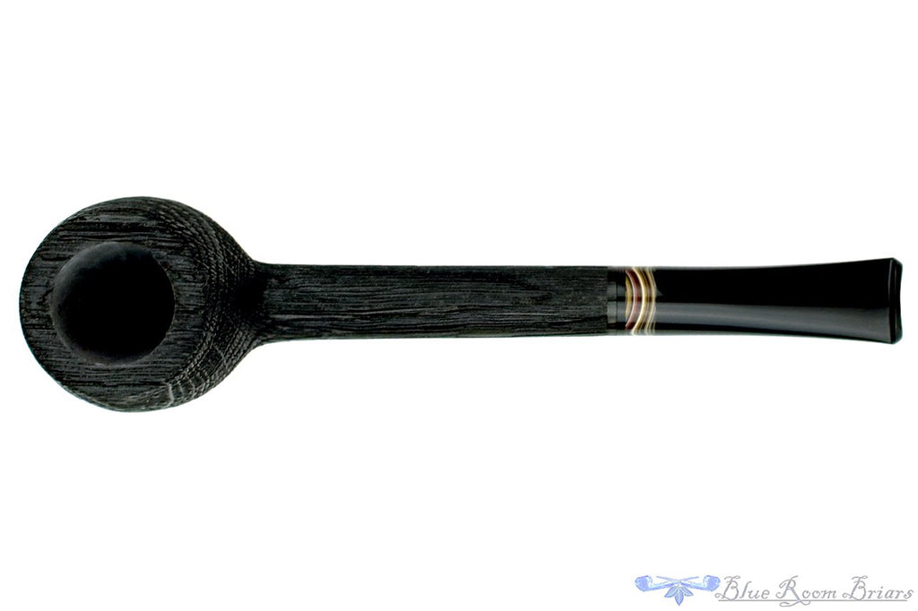 Blue Room Briars is proud to present this Bill Shalosky Pipe Morta Long Shanked Pot with Fordite