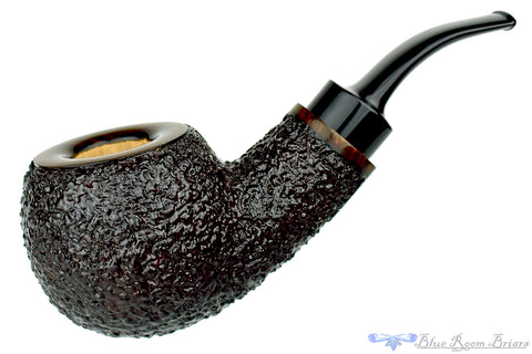 Todd Harris Pipe Large Rusticated Pot with Blue Brindle