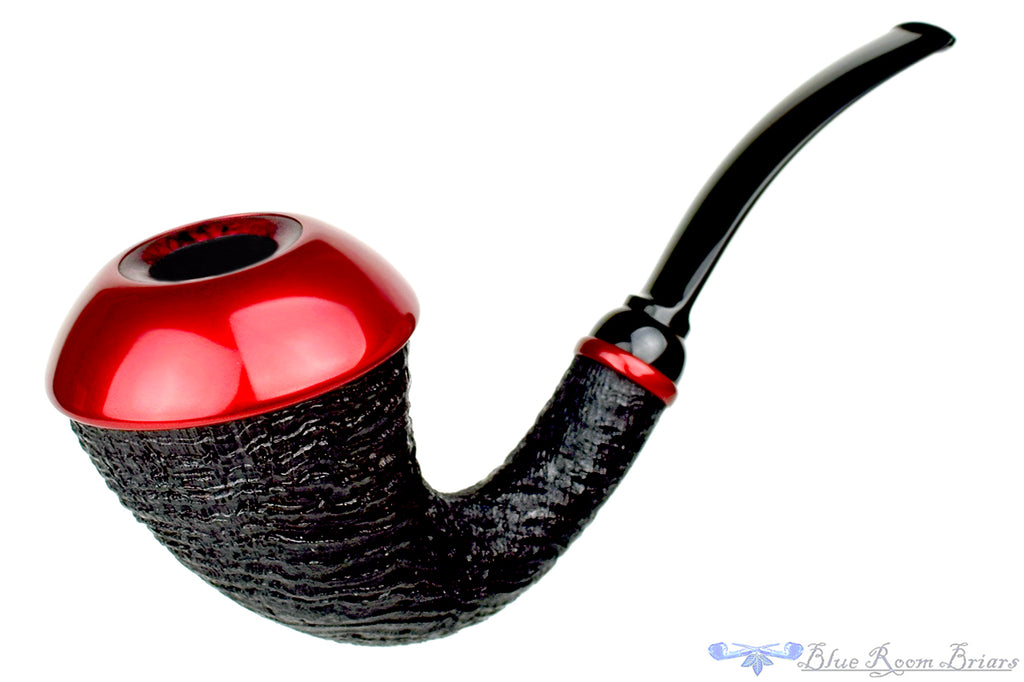 Blue Room Briars is proud to present this Jonas Rosengren Pipe Ring Blast Full Calabash with Anodized Aluminum