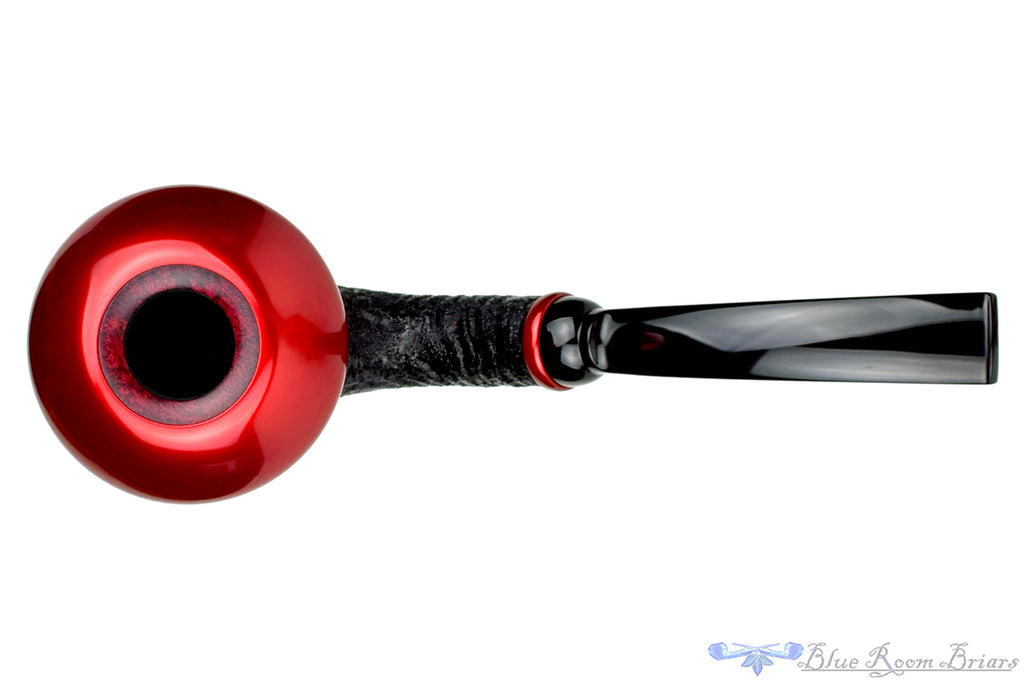 Blue Room Briars is proud to present this Jonas Rosengren Pipe Ring Blast Full Calabash with Anodized Aluminum