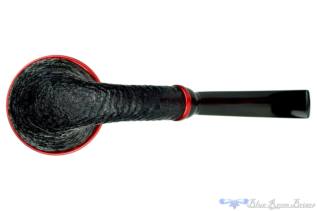 Blue Room Briars is proud to present this Jonas Rosengren Pipe Ring Blast Full Calabash with Anodized Aluminum
