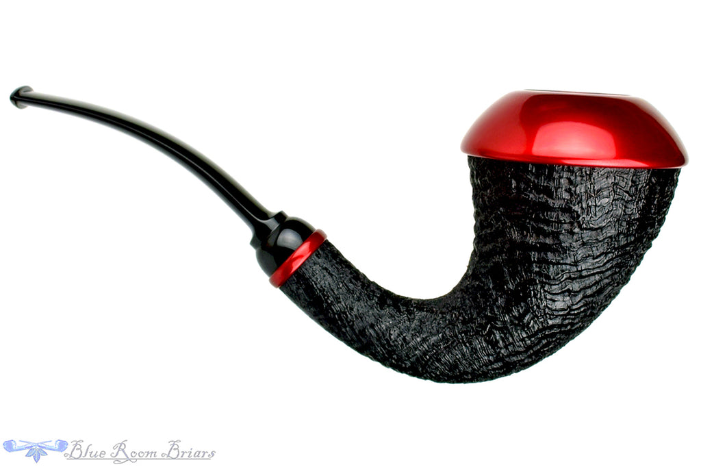 Blue Room Briars is proud to present this Jonas Rosengren Pipe Ring Blast Full Calabash with Anodized Aluminum
