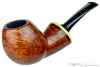 Blue Room Briars is proud to present this Tom Richard Pipe Smooth Danish Egg with Boxwood and Brindle Ebonite Insert