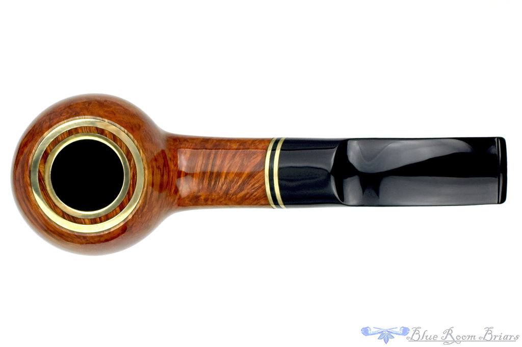 Blue Room Briars is proud to present this Design Berlin Mariner 09 1/4 Bent Tomato (9mm Filter) with Brass Estate Pipe