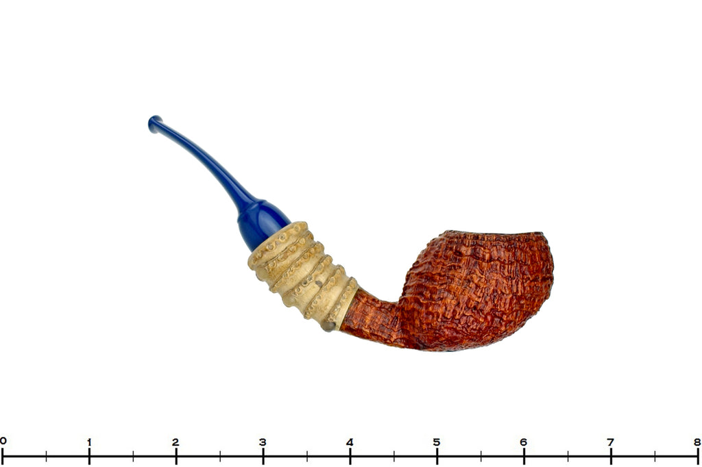 Blue Room Briars is Proud to Present this Nate King Pipe Mid-Contrast Ring Blast Racing Apple with Bamboo