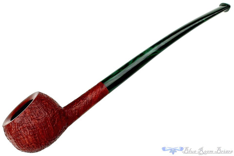 Scottie Piersel Pipe "Scottie" Sandblast Extra Long Pencil Shank Rhodesian with Faux Ivory Accent