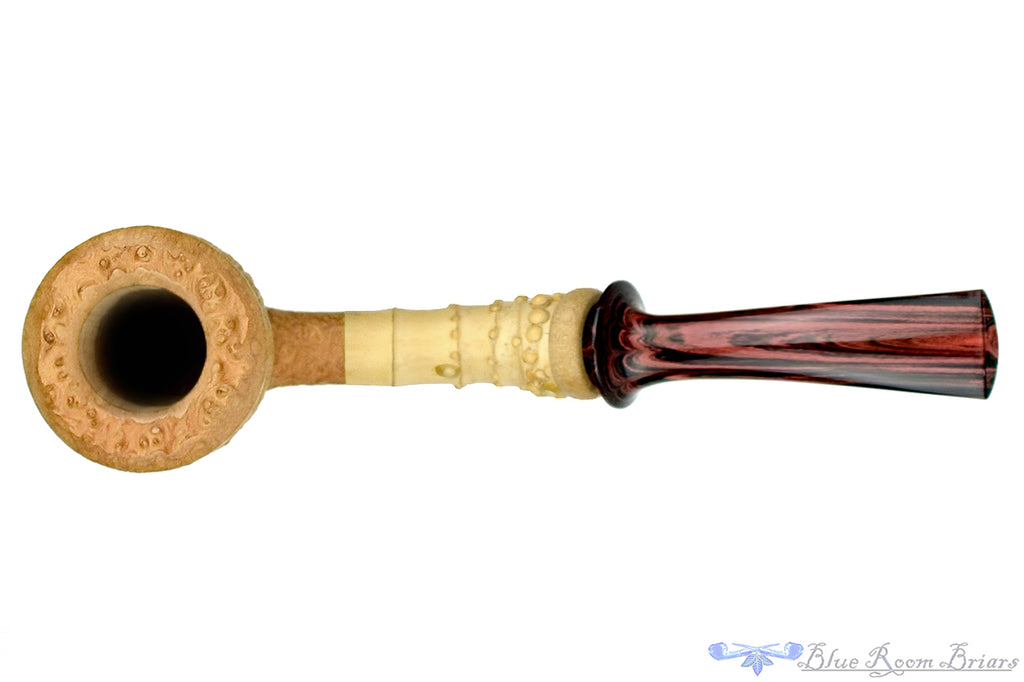 Blue Room Briars is proud to present this Jesek Pipes (Martin Paljesek) Natural Ringblast Acorn with Bamboo and Primavera Wood