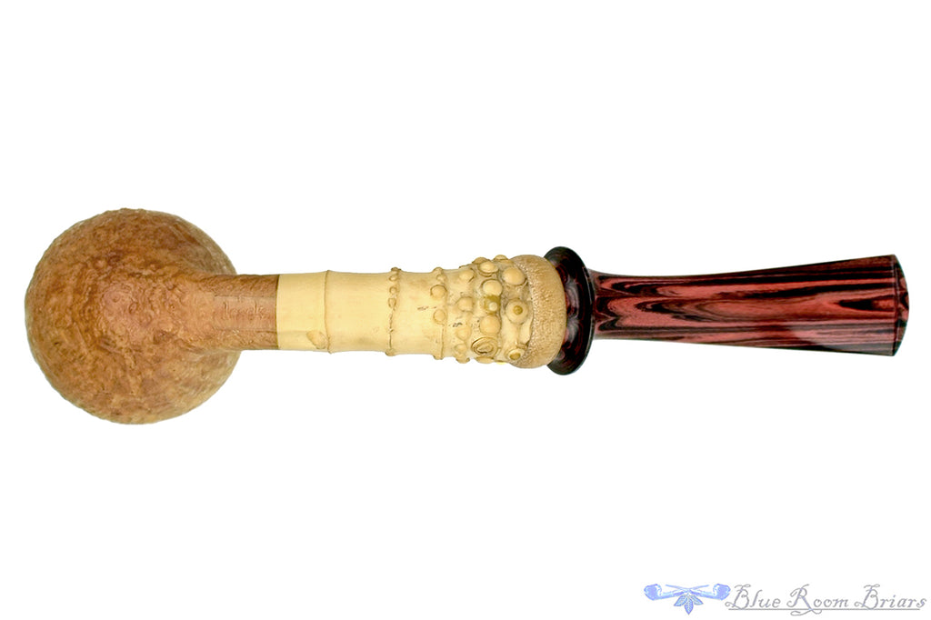 Blue Room Briars is proud to present this Jesek Pipes (Martin Paljesek) Natural Ringblast Acorn with Bamboo and Primavera Wood