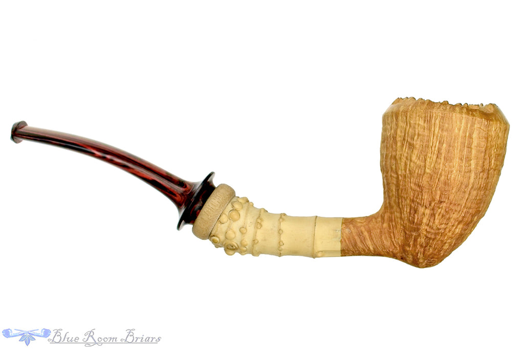 Blue Room Briars is proud to present this Jesek Pipes (Martin Paljesek) Natural Ringblast Acorn with Bamboo and Primavera Wood