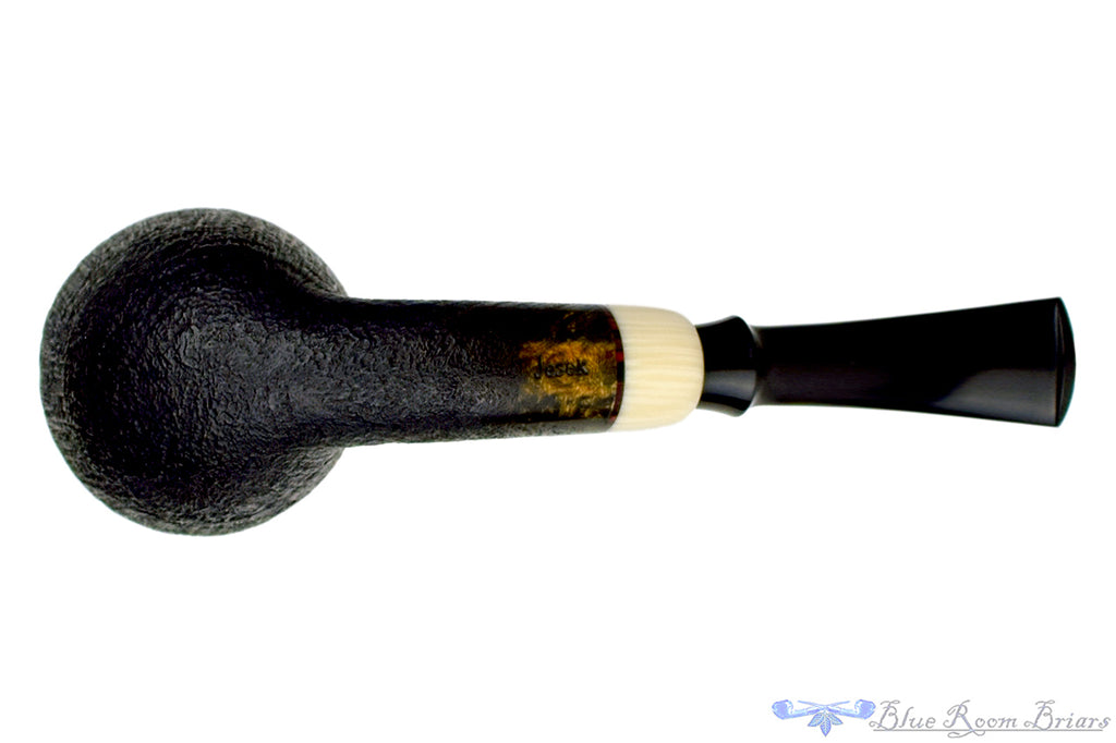 Jesek Pipes (Martin Paljesek) 1/4 Bent Sandblast Dublin with Faux Ivory and Plateau