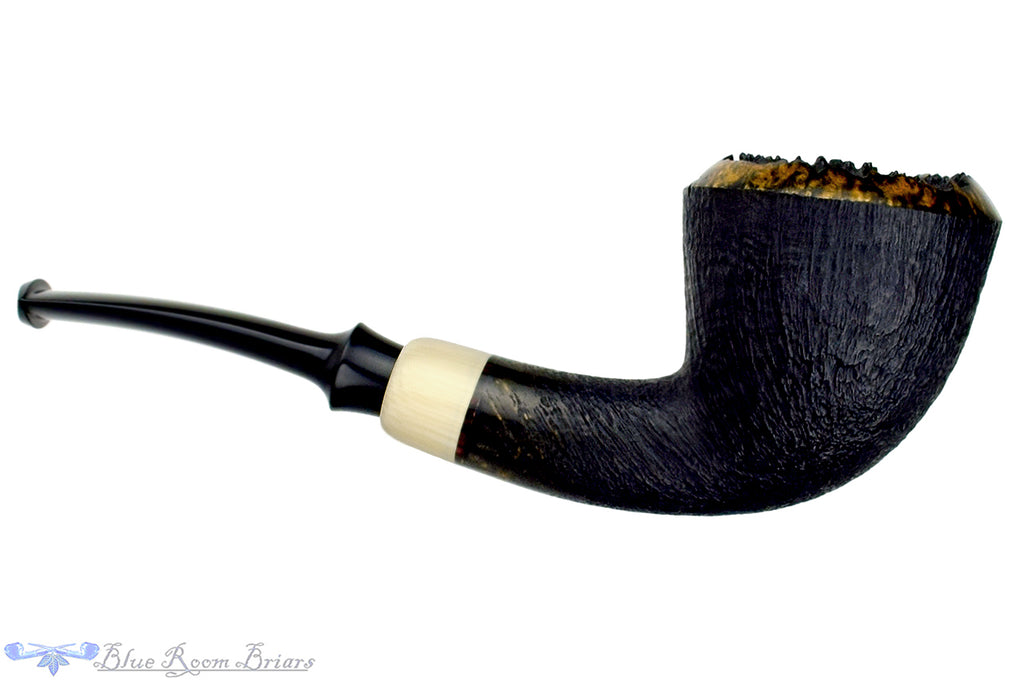 Jesek Pipes (Martin Paljesek) 1/4 Bent Sandblast Dublin with Faux Ivory and Plateau