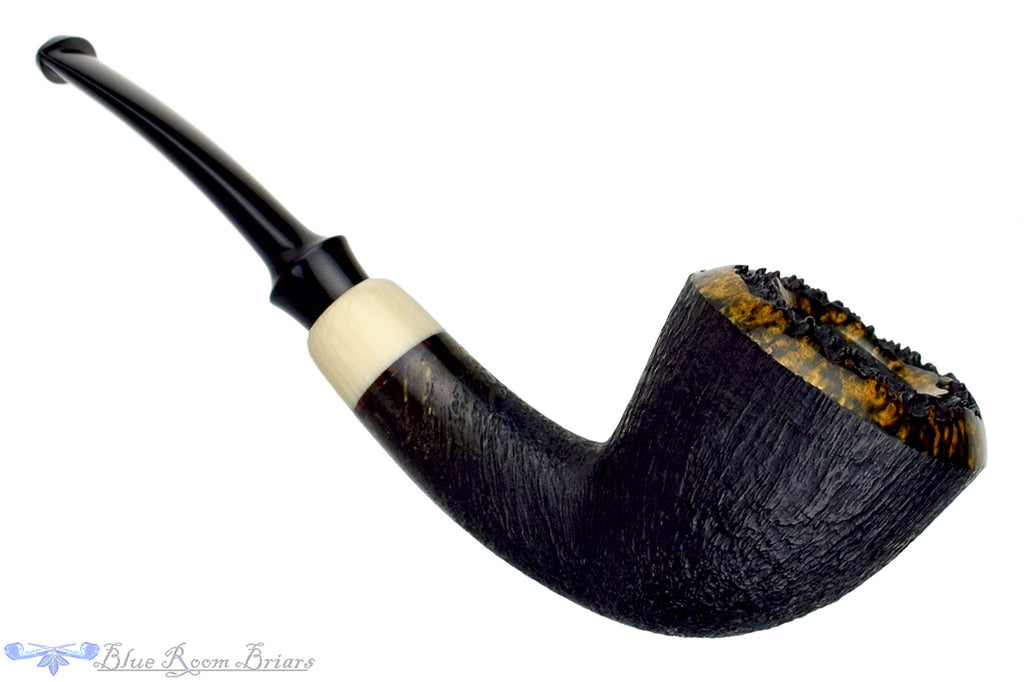 Jesek Pipes (Martin Paljesek) 1/4 Bent Sandblast Dublin with Faux Ivory and Plateau